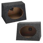 2 Pieces Angled Style Car Audio Speaker Box 6 x 9 Inch Car Audio Enclosures Sturdy Constructed Truck Speaker Box for Home Vehicle Car Subwoofer Sound Supplies