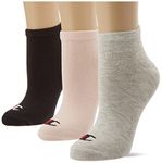 Champion Core 3PP Sneaker Casual Socks, Antique Pink/Light Grey Melange/Black, 35-38 (Pack of 3)