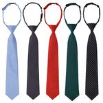 kilofly Pre-tied Adjustable Neck Strap Tie Boys Baby Necktie Value Set of 5 (8-12 Years, set5 G)