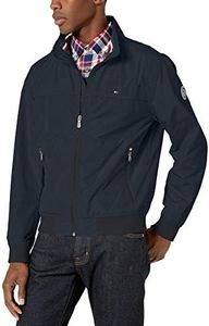 Tommy Hilfiger Men's Performance Faux Memory Bomber Jacket, Navy Unfilled, XX-Large