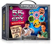 Kids Spy Kit, Explore 15 Secret Missions & Create 14 Detective Gadgets - Birthday & Holiday Gift for 7, 8,9,10 Year-Old Boy