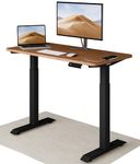 Desktronic Height Adjustable Desk 120 x 60 cm - Fast Dual Motor Sit Stand desk - Very Stable Electric Standing Desk - One-Piece Tabletop Stand Up Desk- Touchscreen controller Standing Desk