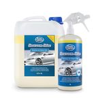 Greased Lightning Showroom Shine Waterless Car Wash and Wax, Super Easy and Fast, No Water, Premium Shine, Protects and Cleans, Suitable for Cars, Caravans, Motorbikes - 5 Litre Refill Plus 1 Litre