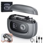 Electric Nail Clippers, 5 In 1 Electric Nail Trimmer Automatic Toenail Clipper with Polishing, Magnifier, LED Light, 2 Speed, Dual-Blade, Scraps Storage,Rechargeable Nail Cutter for Seniors Adult Kids