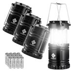 Etekcity Lantern Camping Lantern 4 Pack , Battery Powered Lights for Power Outages, Home Emergency, Hiking, Hurricane, Batteries Included