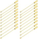 OTOTEC 20Pcs 2 inch/5cm Brooch Pin Brooch Stick Pin Pointed Plug Brooch with Stopper Ends DIY Jewelry Accessories for Dresses Hats Collars Lapels Gold