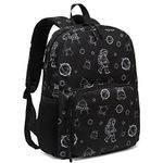 Kids Backpack Boys, ChaseChic Cute School Bag with Security Reflective Strips, Lightweight Toddler Rucksack with Bottler Holder, Black Space