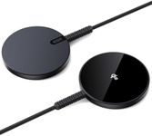 ESR 2 Pack HaloLock Qi2 Wireless Charger, 15W Magsafe Charger, Wireless Charging Pad for iPhone 15/14/13/12 Series, AirPods 4/3/Pro/Pro 2, Strong Magnetic Charging Pad with Type-C Cable，Black