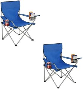 Arcanine Portable Camping Chair, Outdoor Folding Camping Chairs with 2 Cup Holder for Outdoor Lawn Chairs with Storage Bag, Ultralight Folding Chair for Fishing Picnics and Hiking (Set of 2)