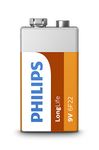 PHILIPS 9V Zinc Battery - 6F22 - Shelf Life up to 5 Years