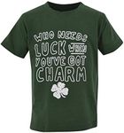 Unique Baby Boys Green St Patrick's Day Who Needs Luck Shirt (4t)