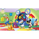 RoomMates Mickey and Friends Clubhouse Capers Chair Rail Prepasted Mural, 6-Feet x 10.5-Feet, Ultra-Strippable