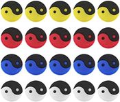 EMSea 20PCS Tennis Racket Shock Absorbers Traditional Chinese Tai Chi Yin Yang Pattern Silicone Vibration Dampeners for Tennis Player Sports Enthusiast