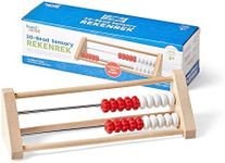 hand2mind 20 Bead Wooden Sensory Rekenrek, Abacus for Kids Math, Math Manipulatives Kindergarten, Counting Rack for Kids, Counters for Kids Math, Educational Toys for Elementary Kids (Set of 1)