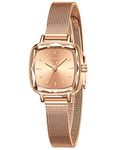 CIVO Womens Watch Rose Gold Analog Quartz Square Watch Waterproof Stainless Steel Mesh Fashion Elegant Casual Small Wrist Watches for Womens Dress