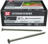 Grip-Rite PTN4S1 4-Inch 10 Coarse Thread Exterior Screw with Bugle Head, 1 Pound