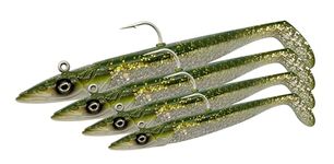 Savage Gear Sandeel V2 – Super Realistic Sandeel Imitation with Lively Kicking Action, Darting Jig Head, Ideal for Predator Fish in Saltwater, Pike, Bass & Zander Blue Pearl Silver 12 cm