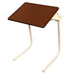 MULTI - TABLE Multi Function Plastic Detachable and Foldable Table with Cup Holder in New Chocolate Color