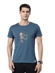 Buzz Standard Men Round Neck, 100% Pure Super Soft Rich Cotton, Regular Fit, Half Sleeve, Casual Printed T-Shirt (BZPR05_SEA Port L)