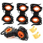 Flashlight Holder, 360º Degree Rotation Bicycle Bike LED Light Flashlight Torch Mount Clamp Clip Holder Grip Bracket, Pack of 4