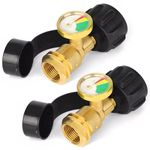 Propane Tank Gauge Level Indicator, 2 Pack Propane Gas Gauge for LP Propane Tank 5LB-40LB with QCC1/Type, Leak Detector for BBQ Gas Grill, RV Camper Accessories, Heater, Propane Application