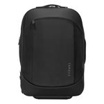 Targus 15.6" Mobile Tech Traveler EcoSmart Rolling Backpack, Made from Recycled Bottles, TSA Friendly, 35-40L Cap (TBR040GL)