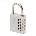 Master Lock 7640EURD Combination Padlock in Aluminium, Grey, 4 x 7.8 x 1.5 cm