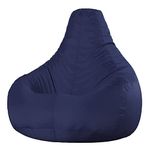 Bean Bag Bazaar Recliner Gaming Bean Bag Chair, Navy Blue, Large Indoor Outdoor Bean Bags, Lounge or Garden, Big Adult Gaming Bean Bag Chairs with Filling Included