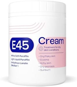 E45 Moisturiser, Body, Face And Hand Cream For Dry, Flaky Skin, Suitable For Eczema, Dry Psoriasis, Sunburn, 500g Tub