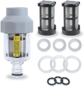 GIEX Garden Hose Filter 3/4", Inline Sediment Filter for Outdoor Faucet, Irrigation System, RV, Pool & Pressure Washer, Extra 2 Mesh Screens
