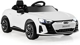 COSTWAY 12V Electric Kids Ride On Car, Licensed Audi Toy Vehicle with Remote Control, Lights, Music, MP3, USB, Battery Powered Ride on Gift for Boys Girls (White)