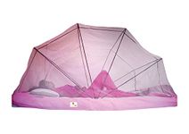 WonderNet Mosquito Net Pink Color for King or Deluxe Size Bed 6 Ft X 6.5 Ft (72inch X 78inch)