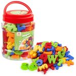 Coogam Uppercase Lowercase Magnetic Letters and Numbers for Children Math Symbols A-Z Alphabet Fridge Magnets Best Educational Toy for Preschool Learning Spelling Counting (78 Pcs)