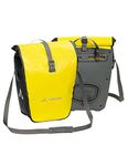 VAUDE Aqua Back bike pannier bag in yellow, 2 x 24 rear bike rack bag waterproof, cycling bag rear, easy mounting - Made in Germany