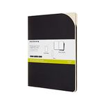 Moleskine Paper Tablet Cahier Soft Cover Smart Notebook, Plain/Blank, XL (7.5" x 9.5") Black, Compatible w/Moleskine Pen+ Ellipse (Sold Separately) & App & Organize Notes, Bullet Journal, 88 Pages