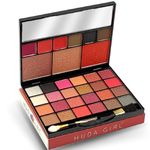 MR. Huda Eyeshadow Palette with Brush and Mirror (Eyeshadow, Blush, Highlighter, Contour, Lip Gloss, Eyebrow Powder)