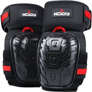 NoCry Professional Knee Pads for Work for Men with Adjustable Thigh & Shin Double Straps - Heavy Duty Shell, Soft Foam and Gel Cushion Gardening Knee Pads or Construction Knee Pads for Women and Men