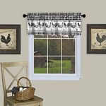 Achim Home Furnishings Barnyard Window Curtain Valance, 58" x 14", Black