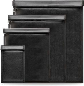 Faraday Bags EMP Proof, Faraday Key Fob Protector for Phones & Laptop & Car Keys, Faraday Cage for Anti-Theft Anti-Tracking, Fireproof & Waterproof RFID Signal Blocker Pouch(Black)