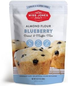 Miss Jones Baking Blueberry Muffin Mix - Almond Flour, Gluten Free, Low Carb, No Sugar Added, Naturally Sweetened Desserts & Treats - Keto, Diabetic, Atkins, WW and Paleo Friendly