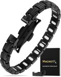 MagnetRX® Magnetic Bracelets for Women — EllipseMAX 5X Strength 5,000 Gauss Magnets — Designed in USA & PATENT PENDING — Premium Titanium Womens Magnetic Bracelet & Adjustable Length (Black)