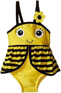 ELUCKFACE Toddler Bee Baby Girls Flower Flounced One Piece Tankini Swimsuit Swimwear 1-7Years