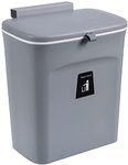 Sankirtan 2.4 Gallon Kitchen Compost Bin for Under Sink, Hanging Small Trash Can with Lid for Cupboard/Bathroom/Bedroom/Office/Camping, Mountable Indoor Compost Bucket Dustbin (Multicolour)