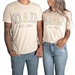 Retro Mom And Dad Est Shirt Set, Cu