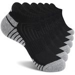 coskefy Running Socks Thick Cushion Ankle Socks Anti-Blister Cotton Trainer Socks Short Athletic Sports Socks for Men Women (6 Pairs)