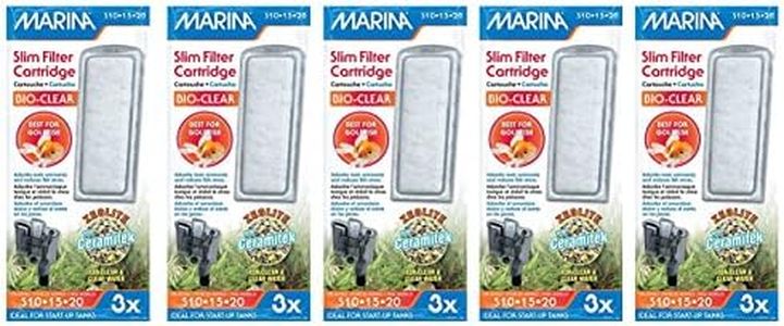 Hagen 15-Pack Marina Slim Aquarium Water Filter with Zeolite Plus Ceramic Cartridge
