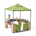 Step2 All Around Playtime Patio Playhouse | Children's plastic patio with kitchen & accessories | Includes sand and water play features