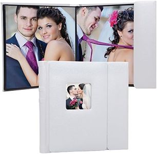 White 10" x 10" Overlapping Cover Self-Stick Photo Albums - Case of 6