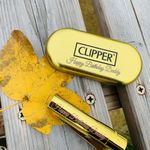 Clipper Lighter Personalised Lighter Deep Laser Engraved Gold Metal Clipper Lighter - A Unique and Stylish Gift for Birthdays, Anniversaries, Weddings and Valentines - Gold Color