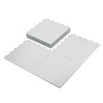 InOut Flooring 8 Grey Tiles - High Durability Colored Flooring Tiles - Interlocking Training Surface Roller Skate Indoor Outdoor Dance Floor Tiles, Basketball Tiles Multi Sports Floor Hockey Tiles